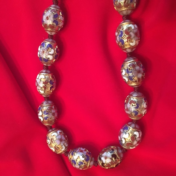 Jewelry - 30” Cloisonné Enameled Necklace Handmade!!